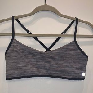 Grey Lululemon Cross Back Sports Bra